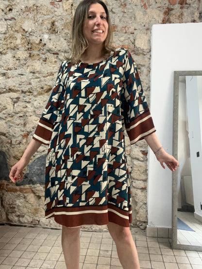 Abito Geometric Chic