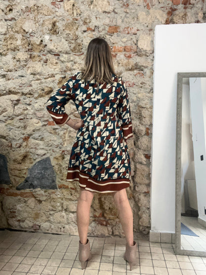 Abito Geometric Chic