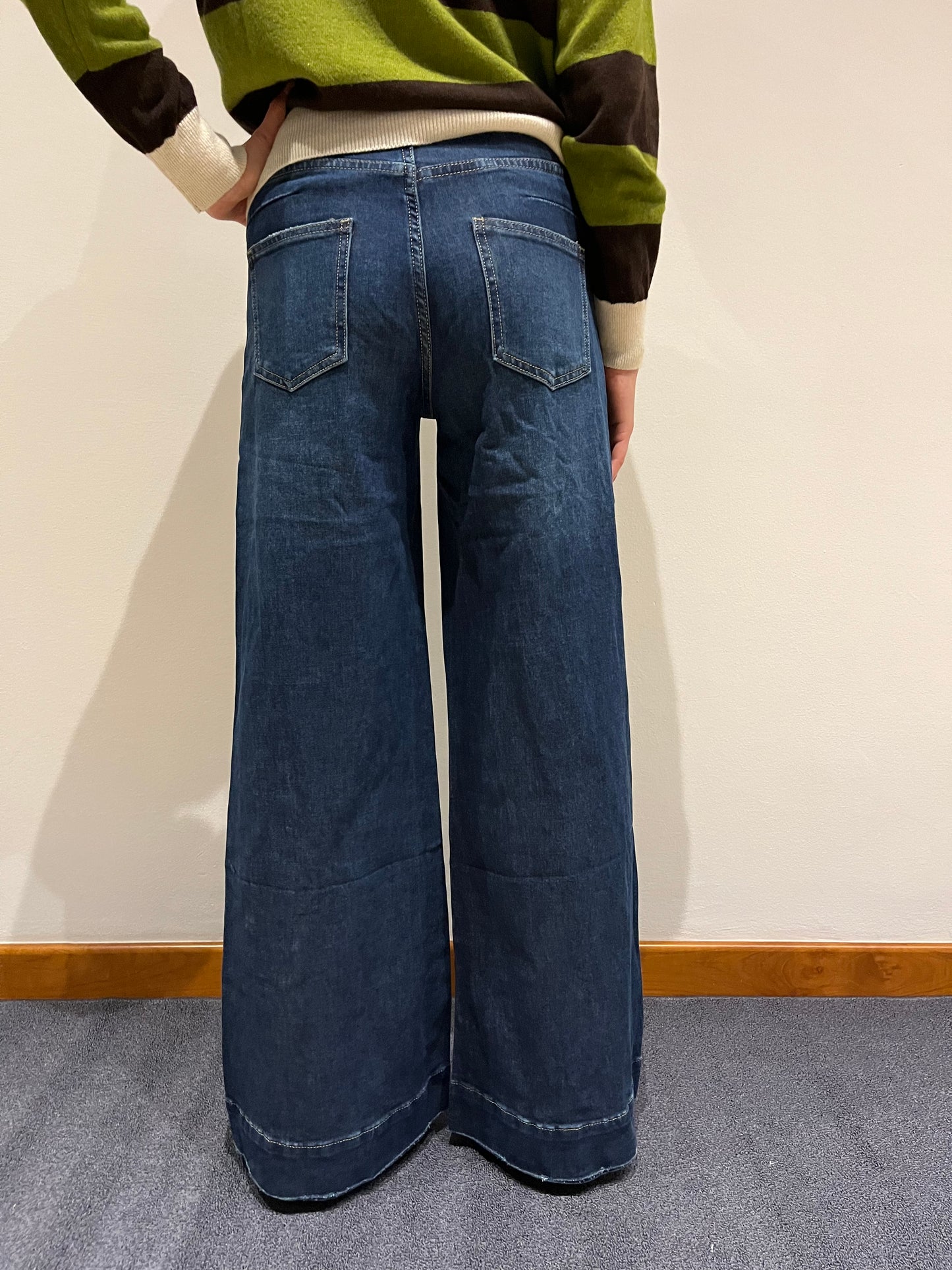 Jeans Wide Leg Blu Denim