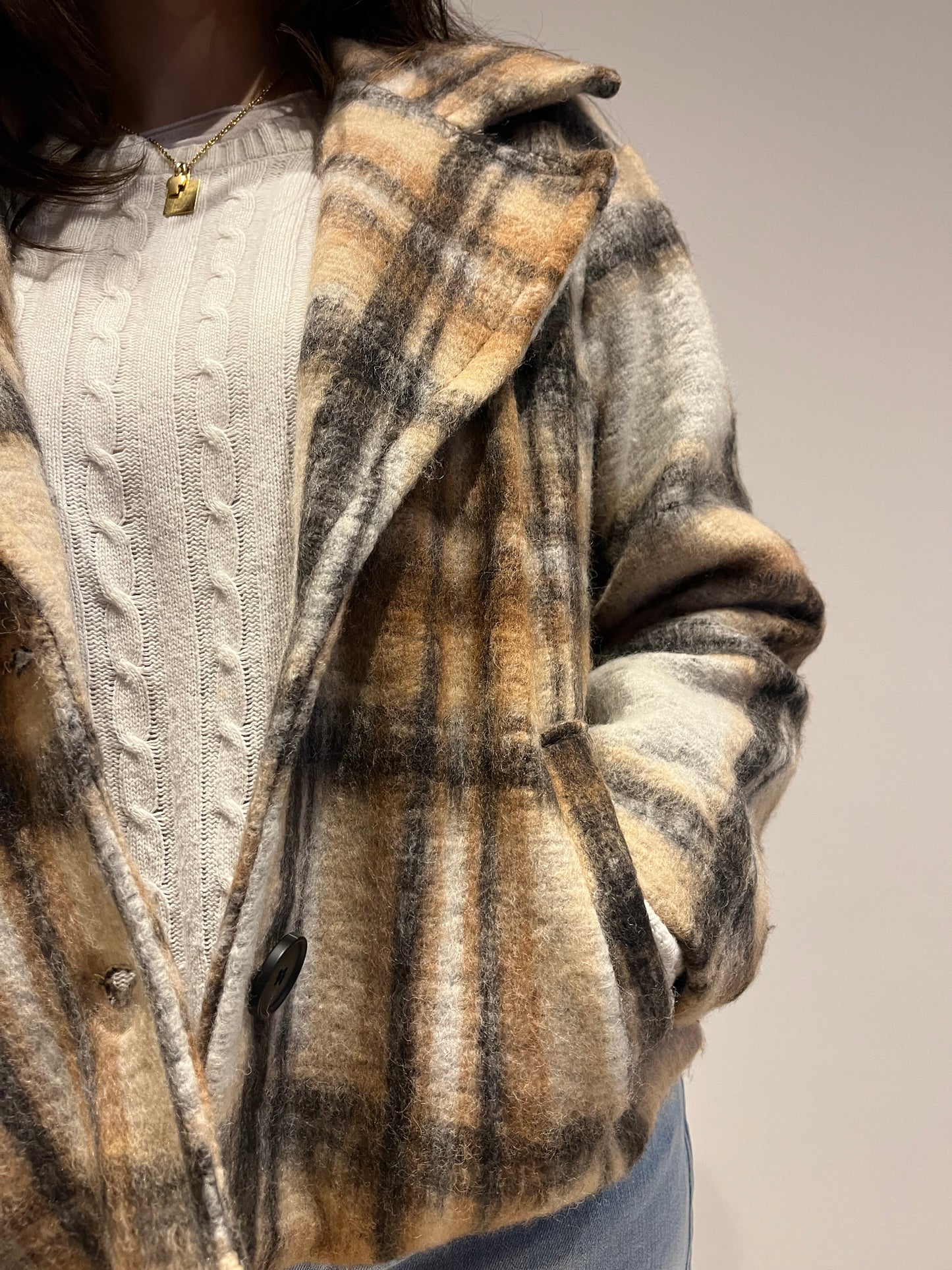 Cappotto Corto Quadri