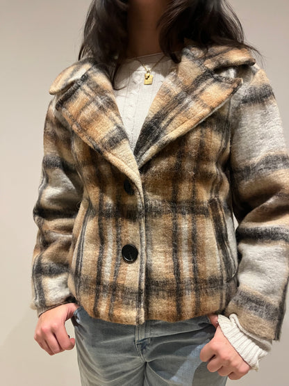 Cappotto Corto Quadri