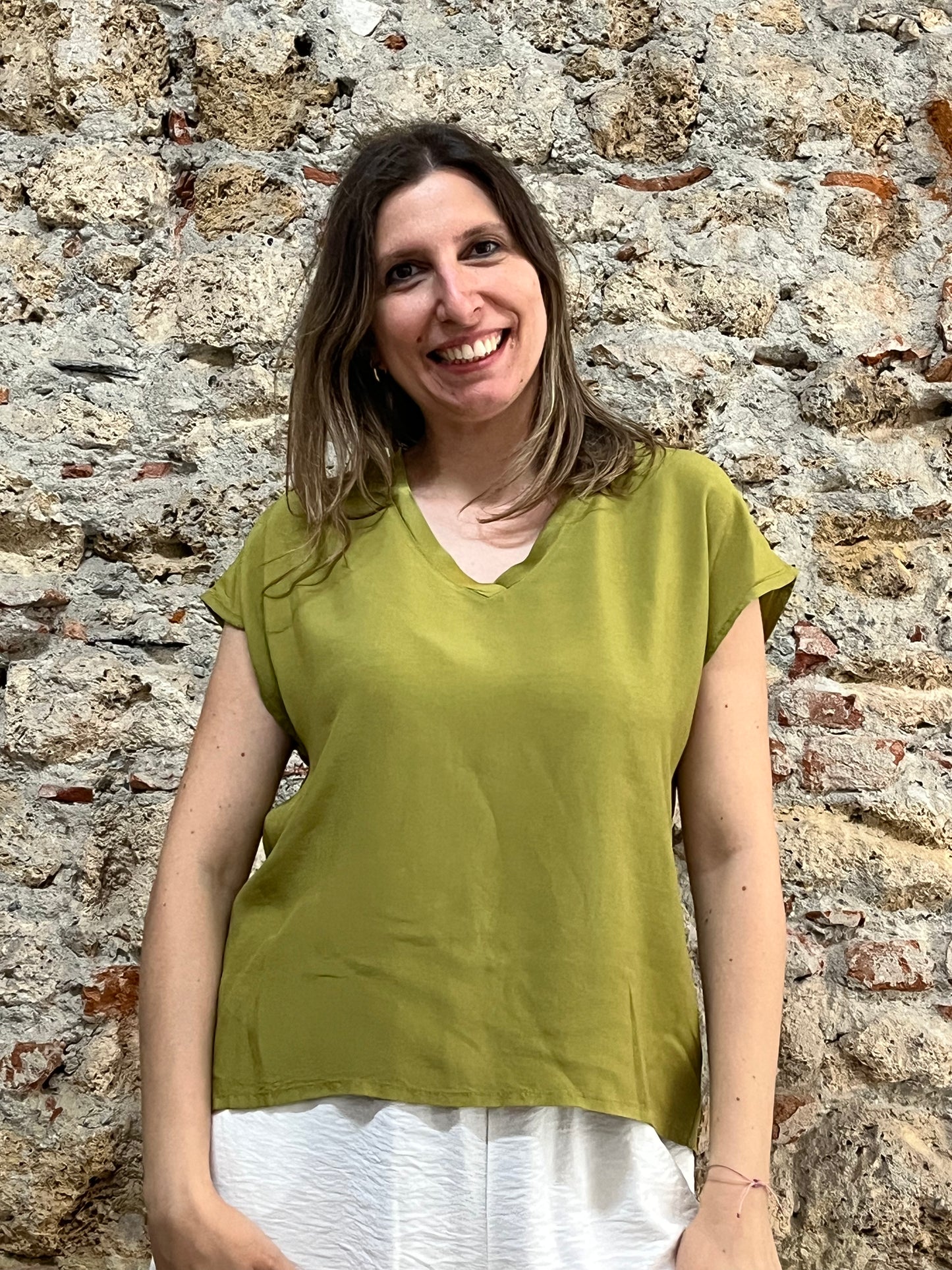 Maglia Viscosa Verde Oliva