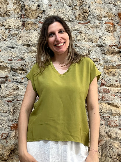 Maglia Viscosa Verde Oliva