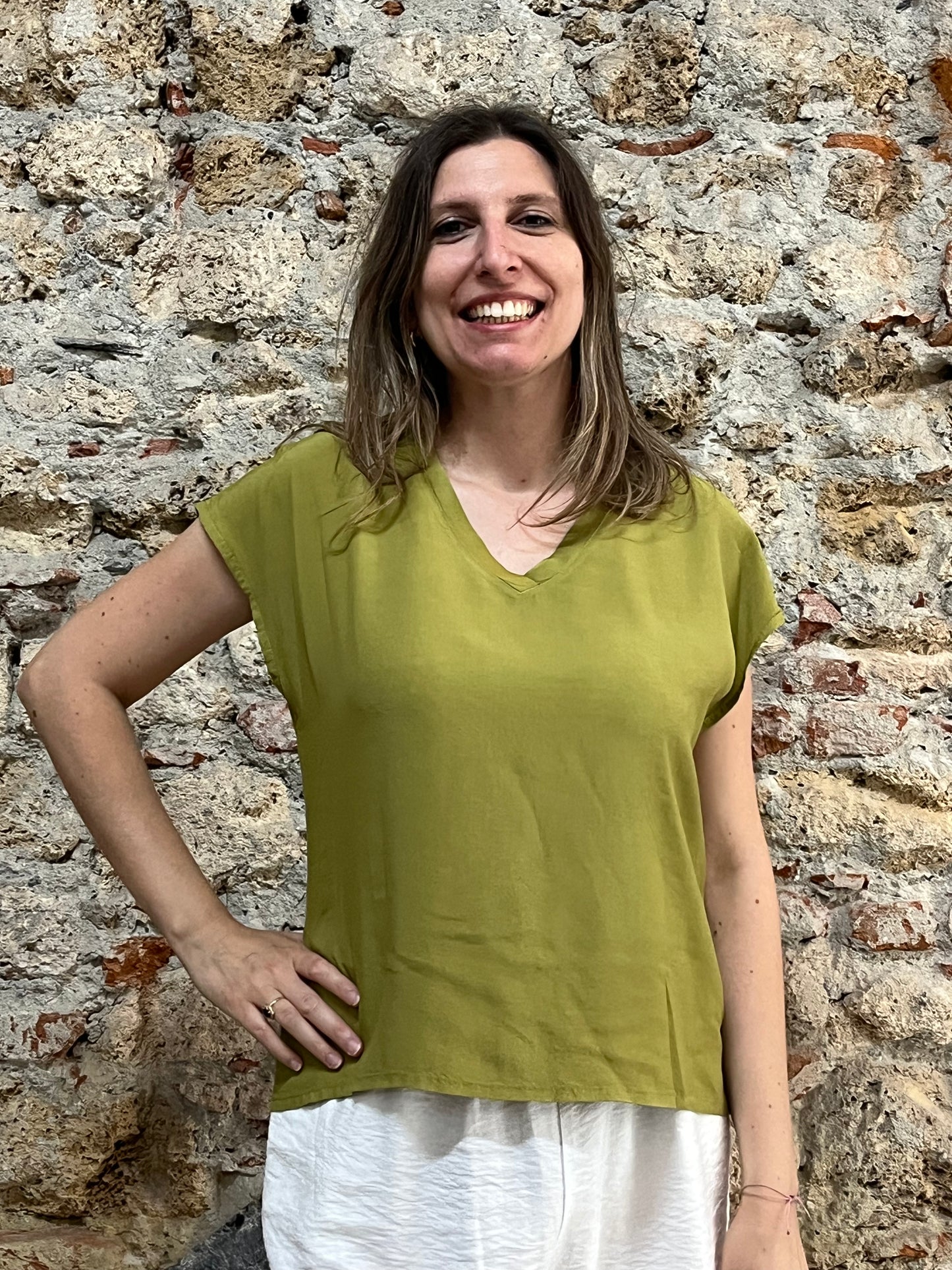 Maglia Viscosa Verde Oliva