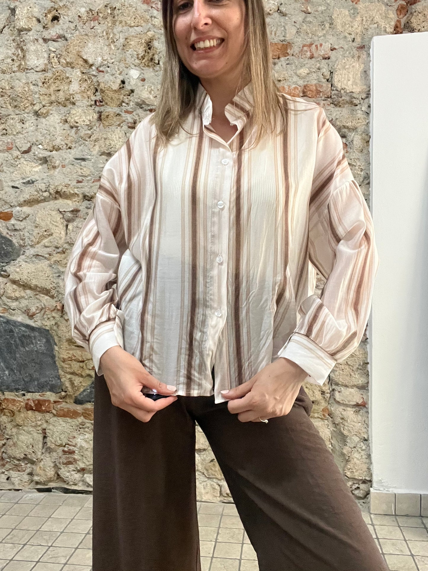 Camicia Righe Naturali