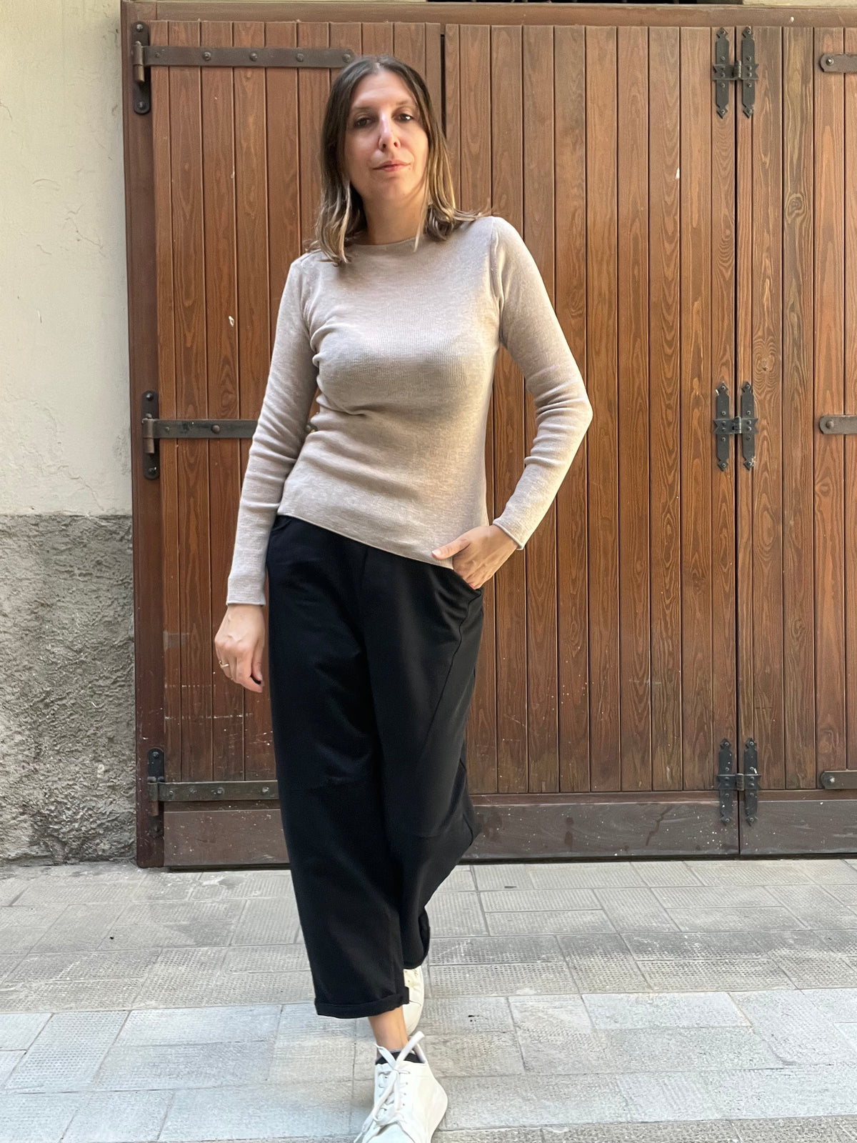 Maglia Basic Misto Lana