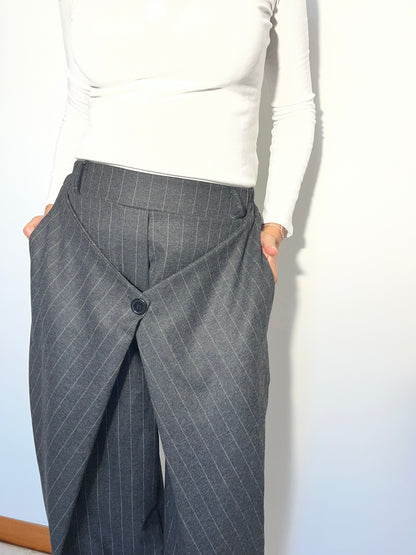 Pantalone Gessato Trasformabile