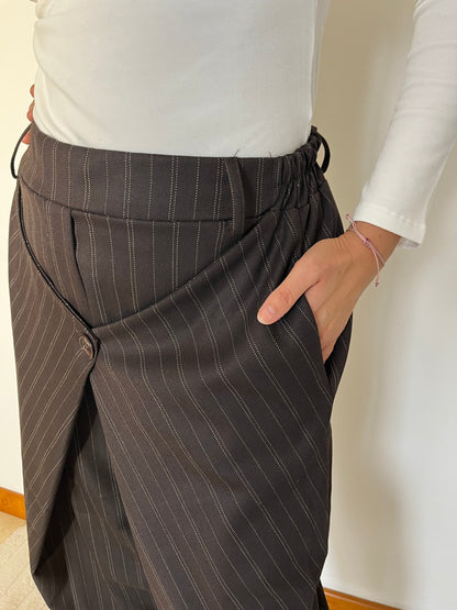 Pantalone Gessato Trasformabile