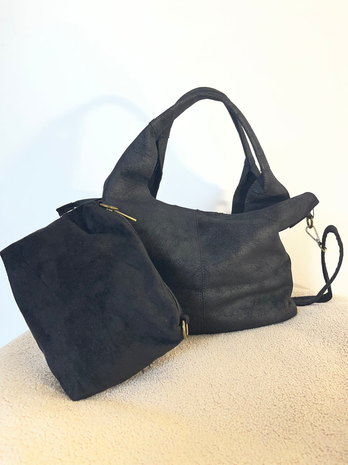 Borsa 2 in 1 effetto pelle