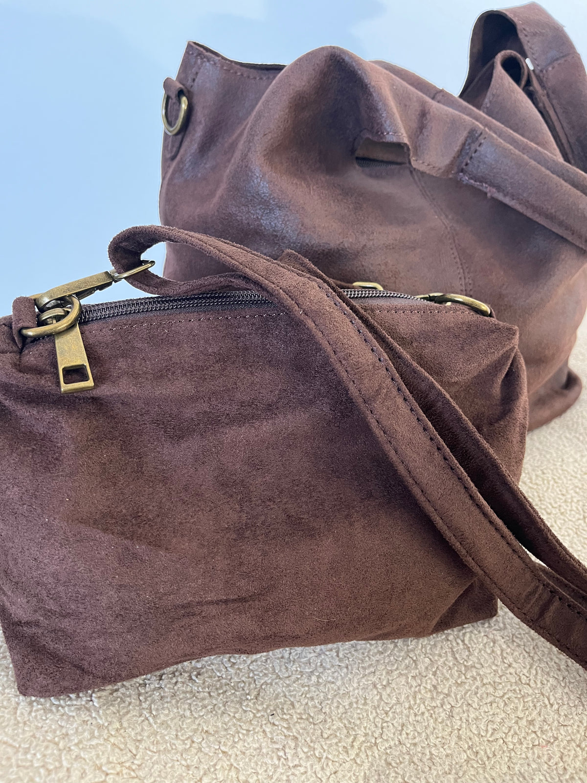 Borsa 2 in 1 effetto pelle
