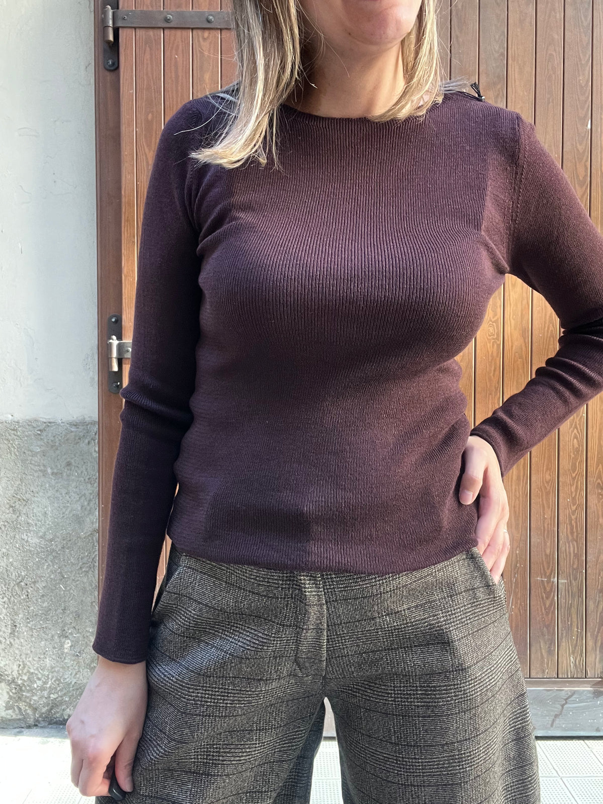 Maglia Basic Misto Lana