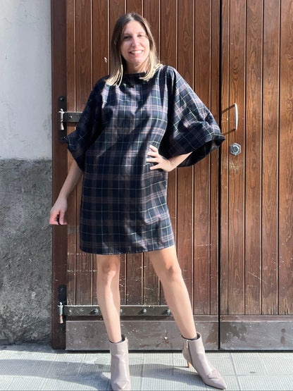 Abito tartan Oversize