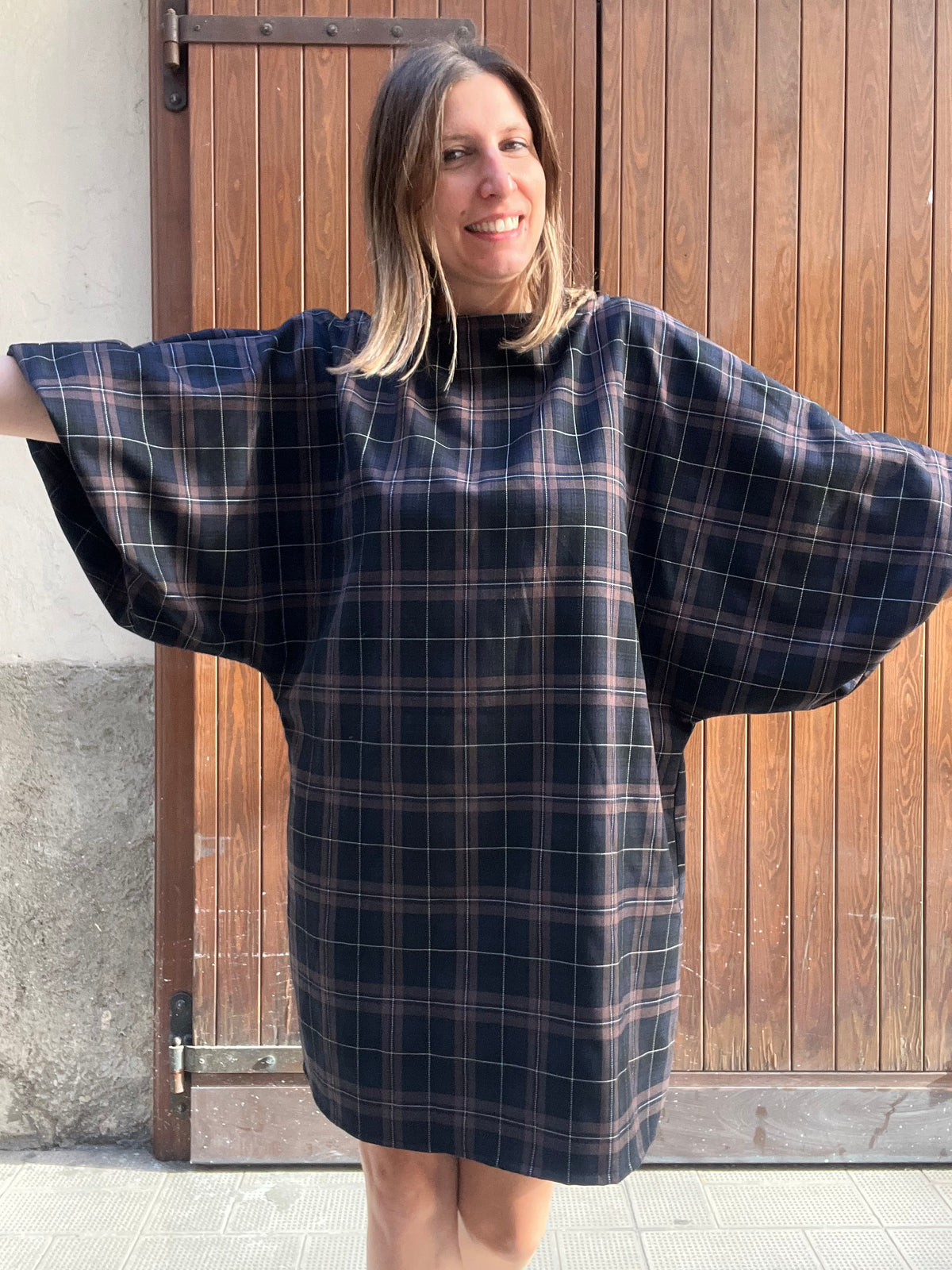 Abito tartan Oversize