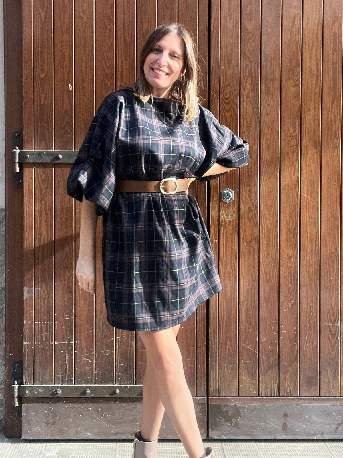 Abito tartan Oversize