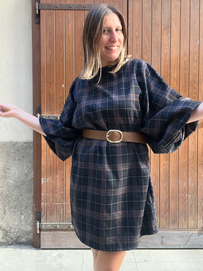 Abito tartan Oversize