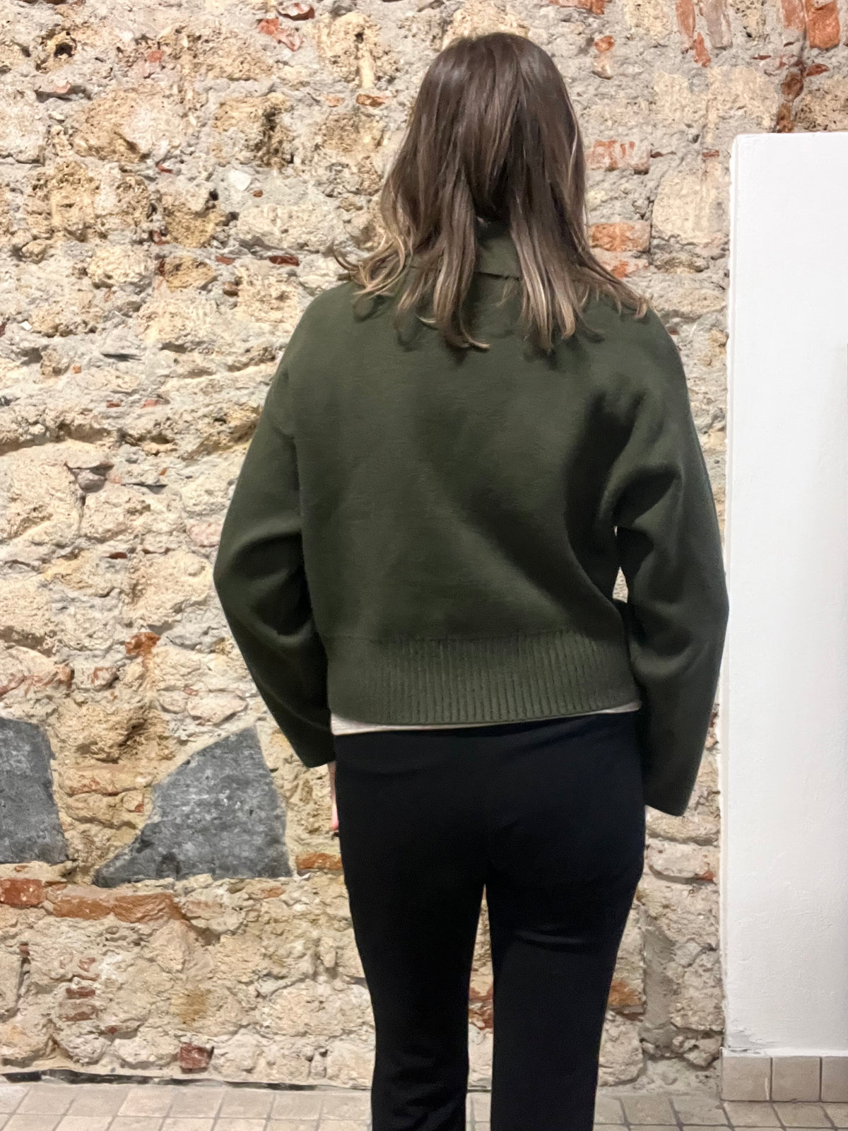 Giacca Cardigan Doppiopetto in Maglia